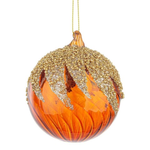 SFERA VETRO VORTEX MARRONE D.80